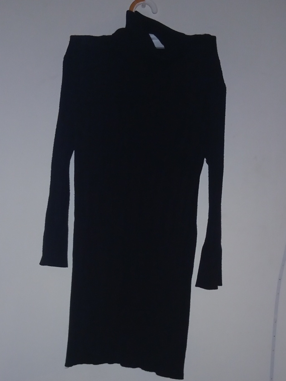 GERI C. NEW YORK Vintage Black Long Sleeve Turtleneck Dress